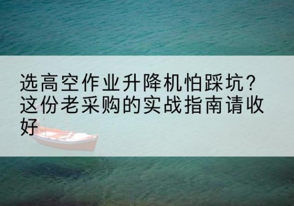 郴州高空作业升降机厂家推荐-选高空作业升降机怕踩坑？这份老采购的实战指南请收好